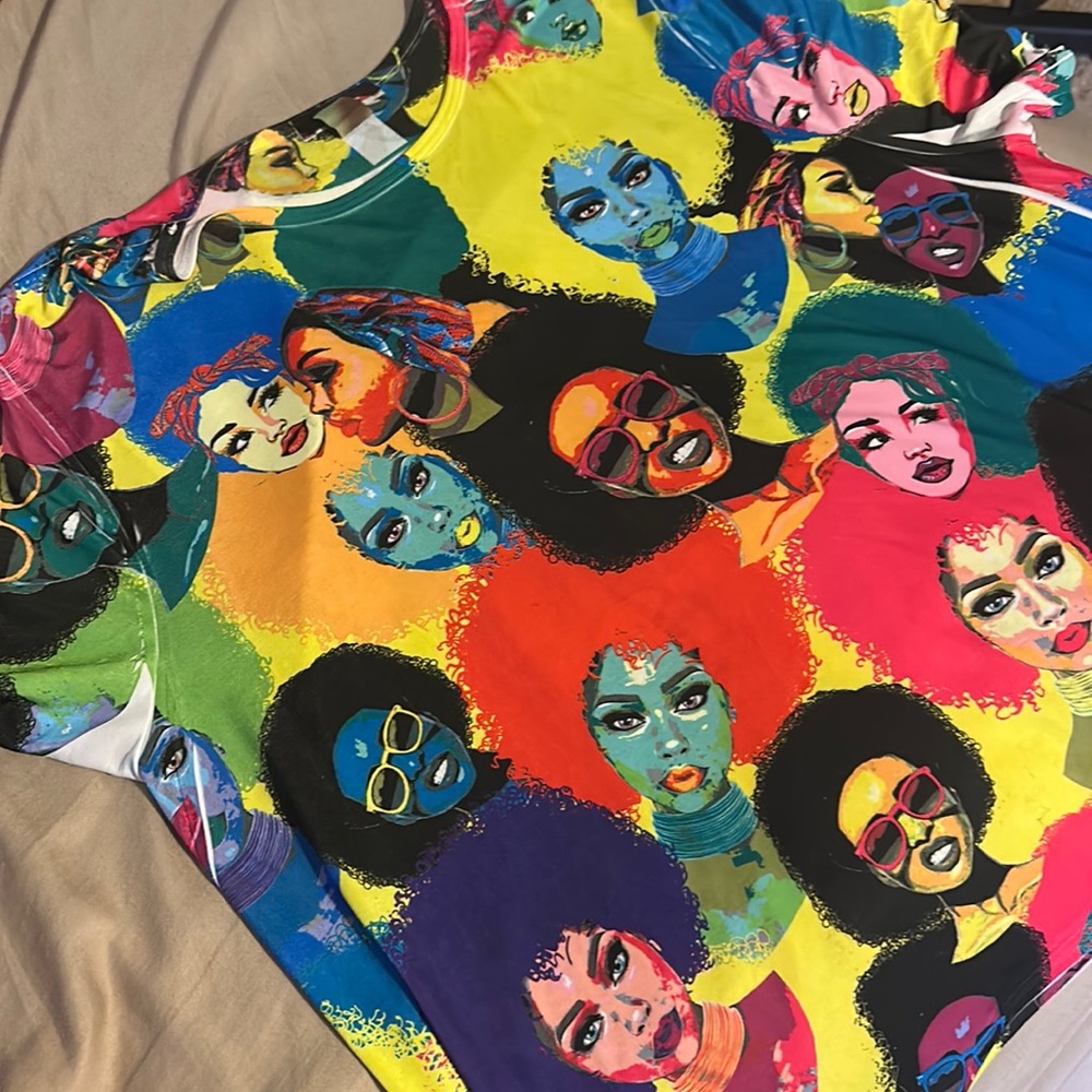 Colorful Black women shirt